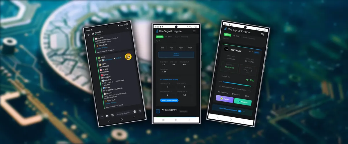The Signal Engine - Discord signals, dashboard and live trading view